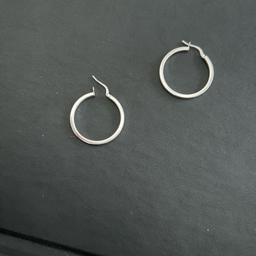 Silver hoops